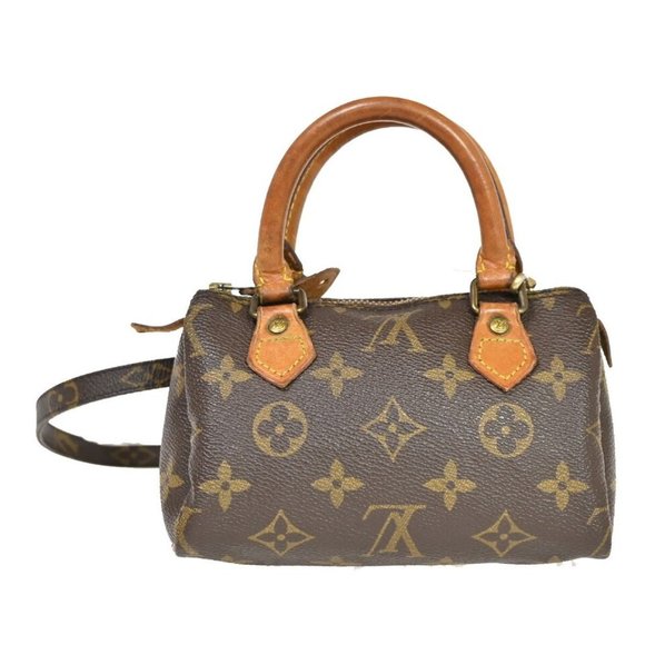 LOUIS VUITTON Mini Speedy 2Way Hand Bag Monogram Leather Brown M41534 15FA250 - Picture 2 of 16